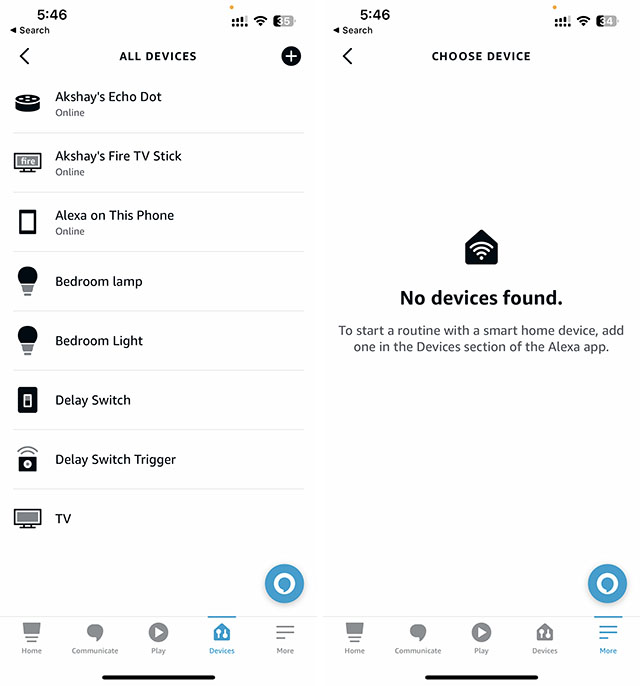 I Made My Non-HomeKit Accessories Work with the Apple Home App and You Can Too | The Paradise trying and failing to create a routine in the Alexa app