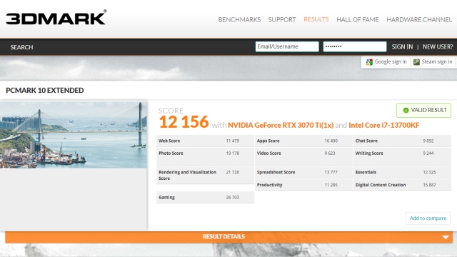 i7-13700kf pcmark10 benchmark