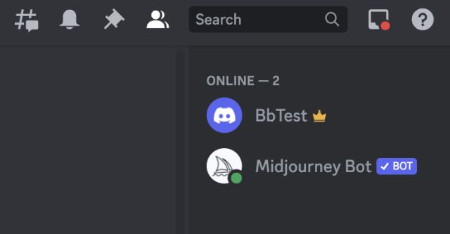 midjourney added to server 