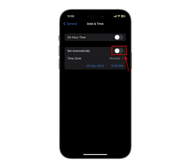 how to change iphone display time