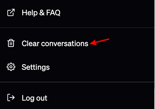 Clear convos chatgpt history 