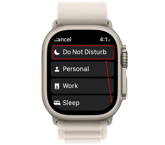 How to set do 2025 not disturb on apple watch