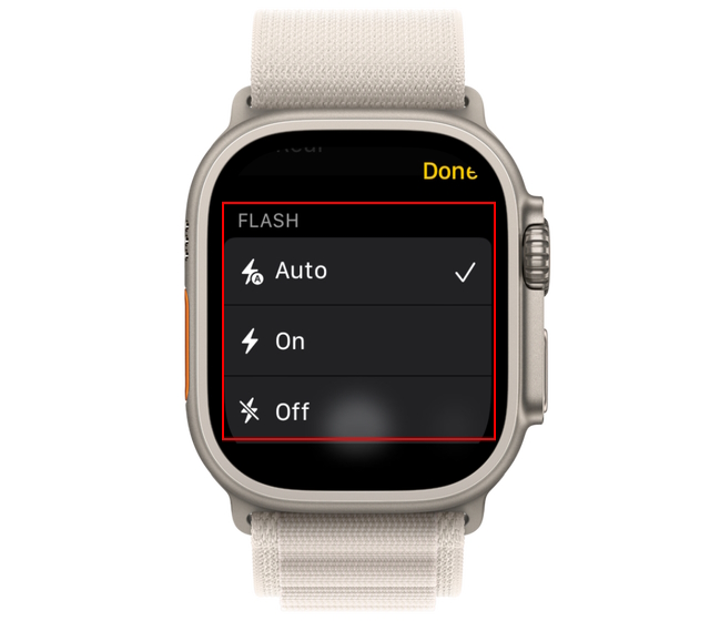 Apple Watch Camera Remote App Settings