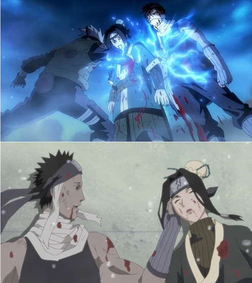 An image of Haku and Zabuza's death.