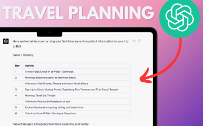 How to Use ChatGPT for Travel Planning