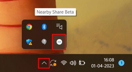 Share files/folders from Android to Windows with Nearby Share