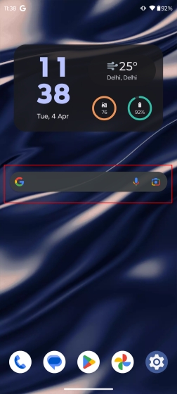 Add the Google Search Widget on Android