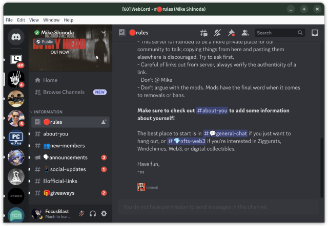 Webcord - Best Linux Discord app