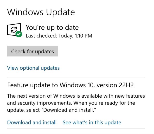 Windows 10 Build 22H2