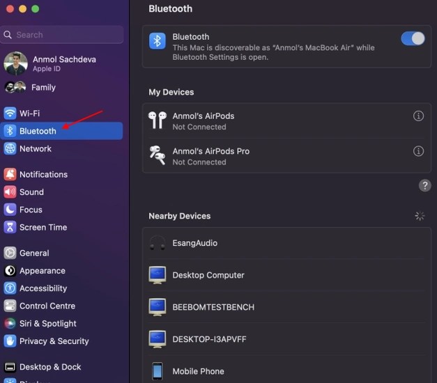 bluetooth settings mac