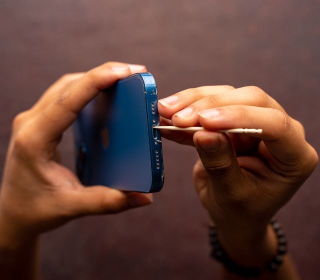 clean iPhone charging port