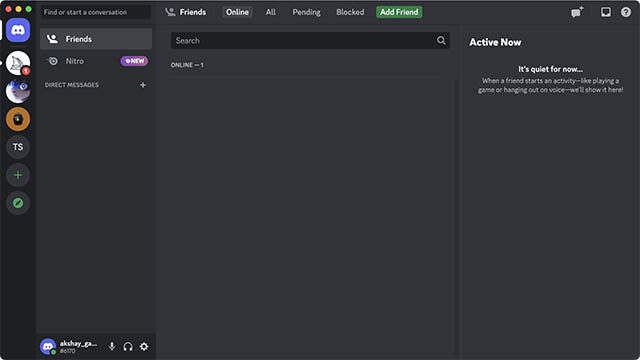 Discord interface