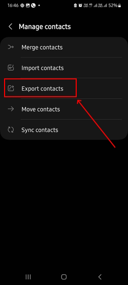 Transfer contacts from Android to iOS