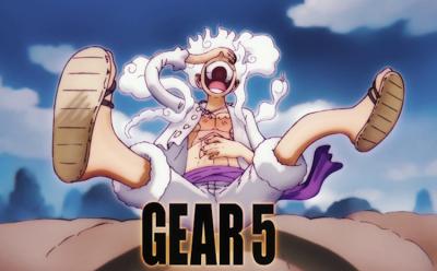 Luffy's gear 5 in anime