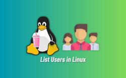 how to list users in Linux