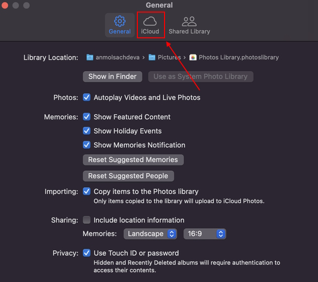 Access iCloud on Mac