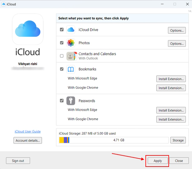 Accede a iCloud en Windows