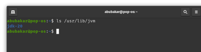 ls command to check jdk