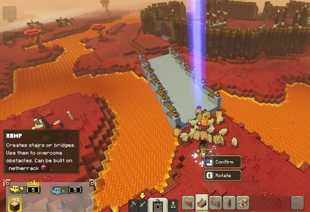 make ramp in minecraft legends