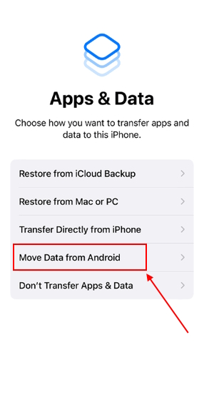 Transfer Android contacts to iPhone