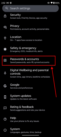 tap passwords and accounts