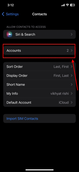 Transfer Android contacts to iPhone