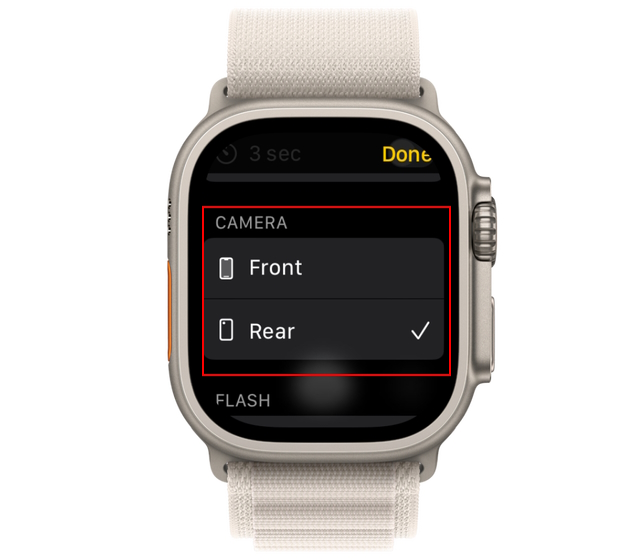 Apple Watch Camera Remote App Settings