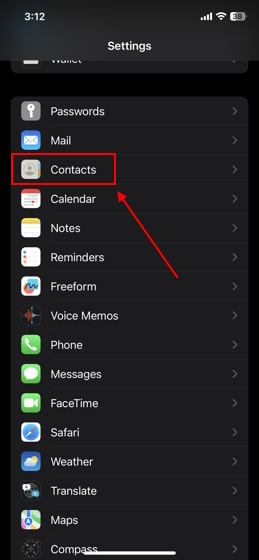 Transfer Android contacts to iPhone