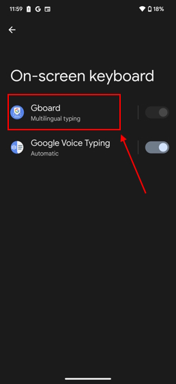 turn off autocorrect on android