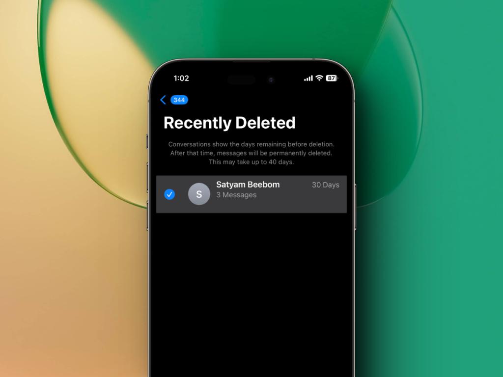 Recover deleted messages on iPhone