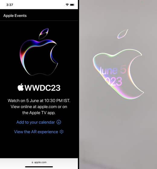 WWDC 2023 AR easter egg