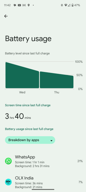 Android 14 battery improvements