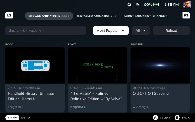 Animation Changer Steam Deck