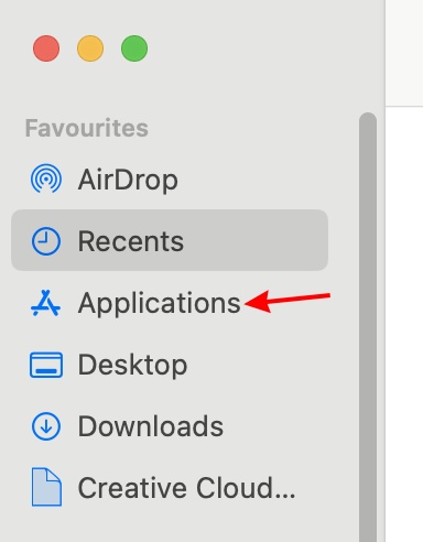 Applications sidbar