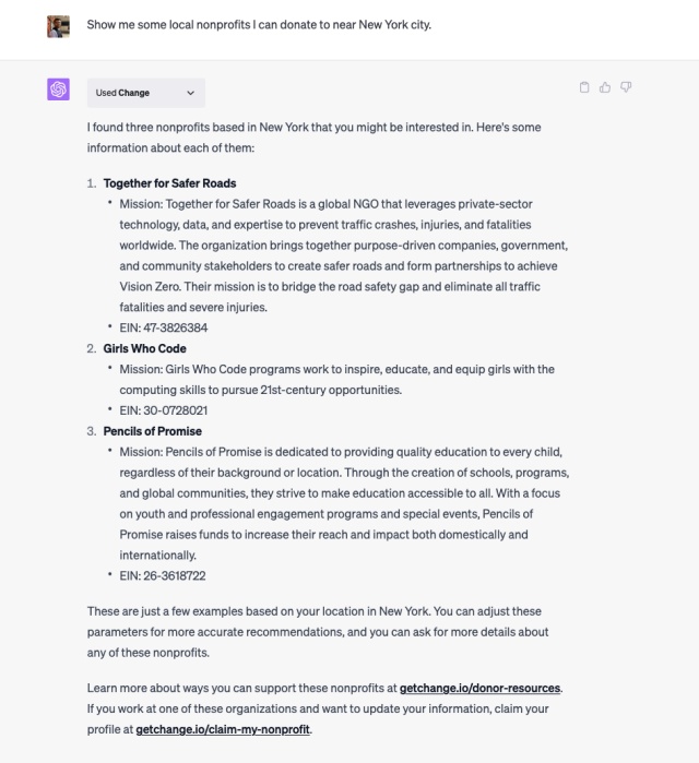 change nonprofit chatgpt plugins 