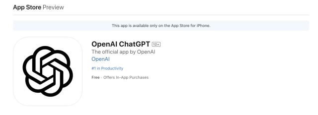 chatgpt app page