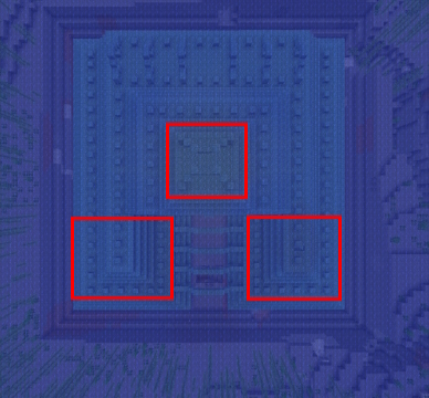 The exact locations of the Elder Guardians in the monument