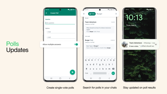 WhatsApp apresenta legendas com encaminhamentos e atualizações para enquetes 2 Atualização das enquetes do WhatsApp