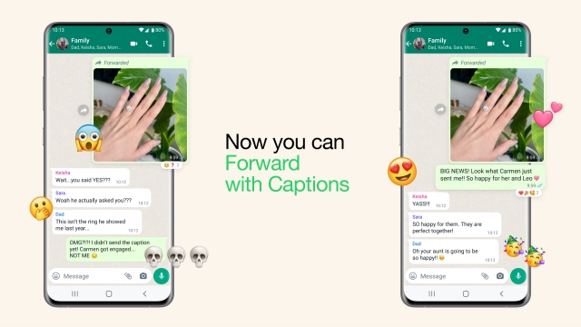 WhatsApp apresenta legendas com encaminhamentos e atualizações para enquetes 3 Atualização para o Compartilhamento do WhatsApp