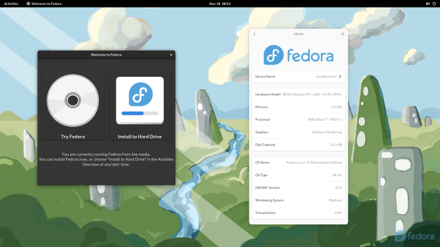 Fedora 37 Workstation - Best Linux distros for gaming
