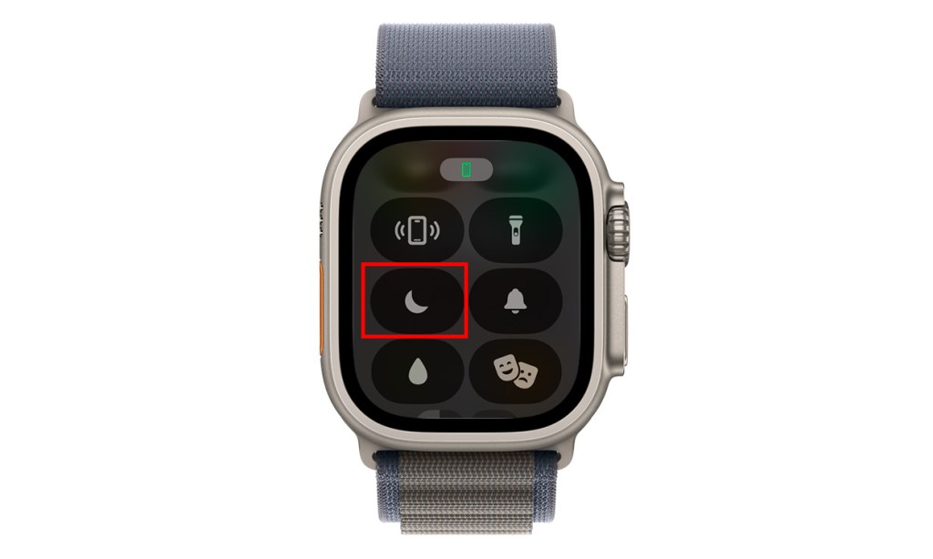 Focus Modes icon in Apple Watch control center