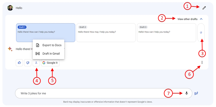 Google bard use options explained