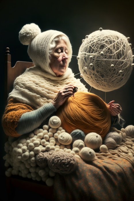 Knitting grandma 