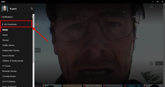 My Downloads Section On Netflix App For Pc