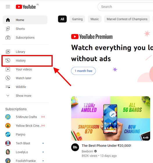 How To Delete YouTube History (2024 Guide) | Beebom