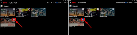 Netflixチェックボックスでダウンロードを削除する方法