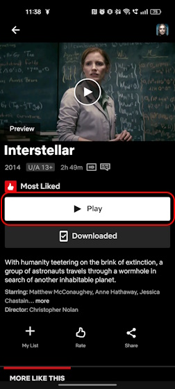 Download And Play Movie On Netflix App For Mobile