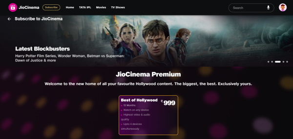 JioCinema plan