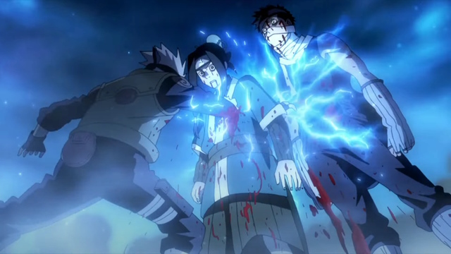 An image of Haku's death in Naruto.