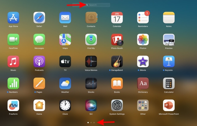 Launchpad find app